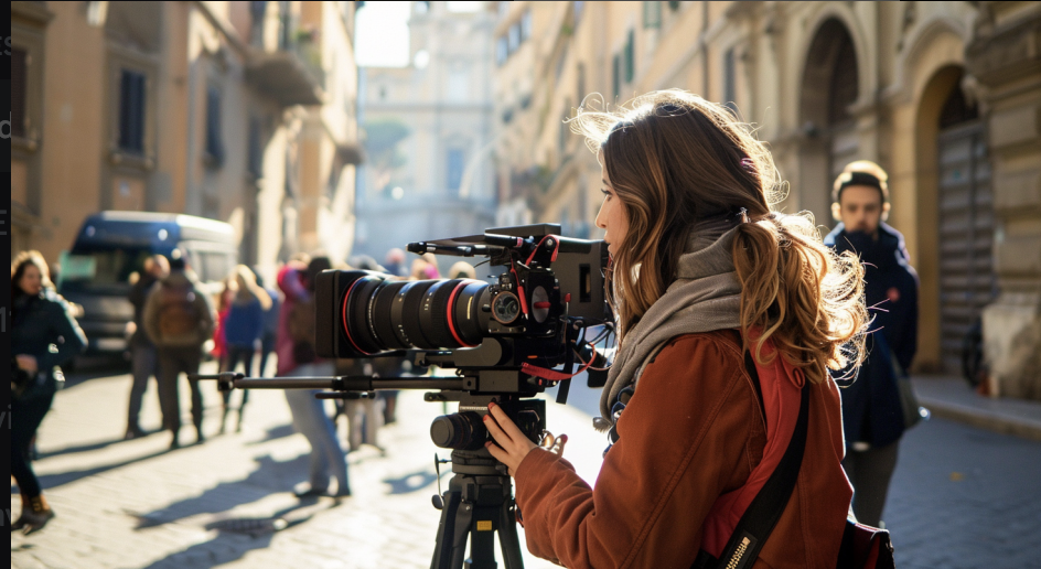 Filming in Rome